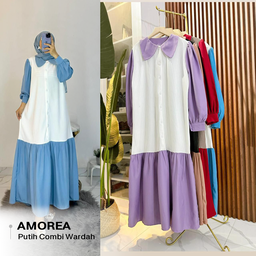 Amorea Dress Bahan Knit Mix Shakila