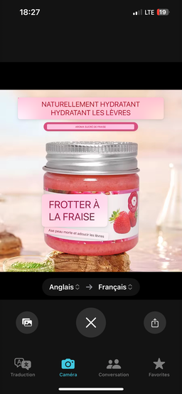 Gommage à lèvres fraise 