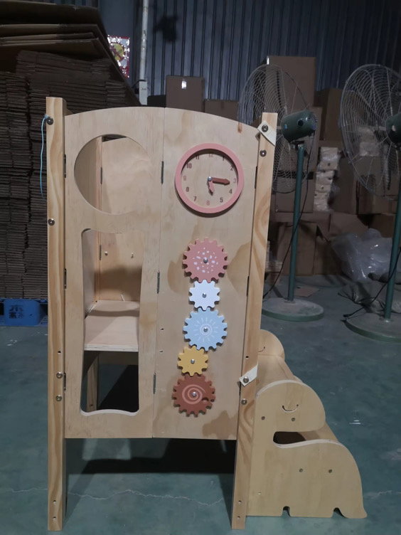 Learning Tower with Busy board and chalkboard