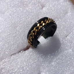 Chain Ring - Black & Gold