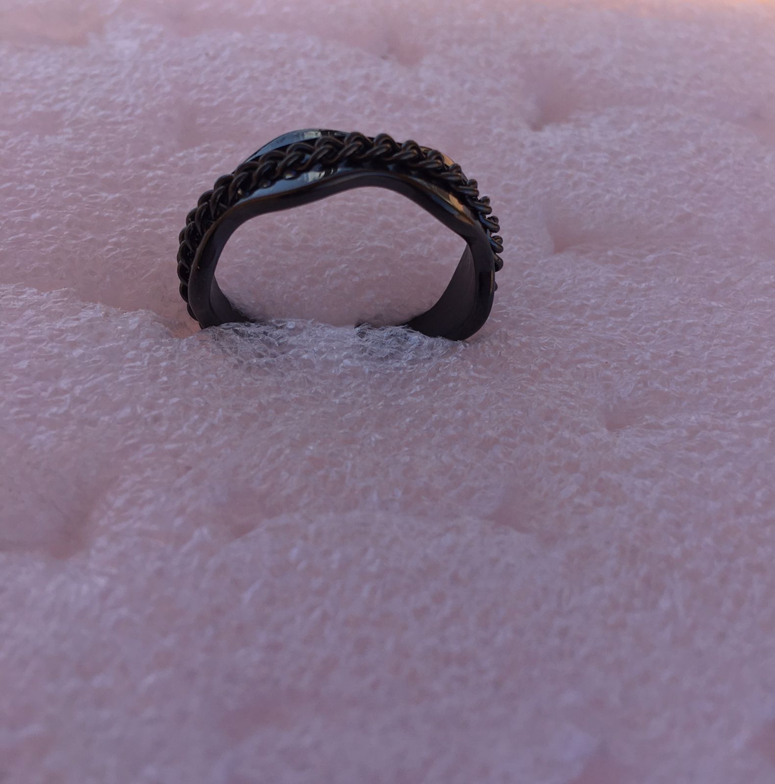 Black Spinning Chain Ring(Crown Shape)_0