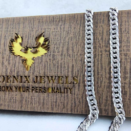 Silver Olympian Zeus link neck chain for men