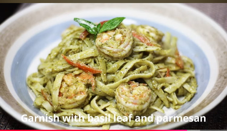 Pasta pesto w/ Shrimp_0