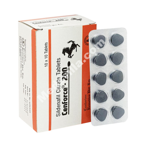 Cenforce 200 Mg (Sildenafil Citarte Black Pills 200mg)