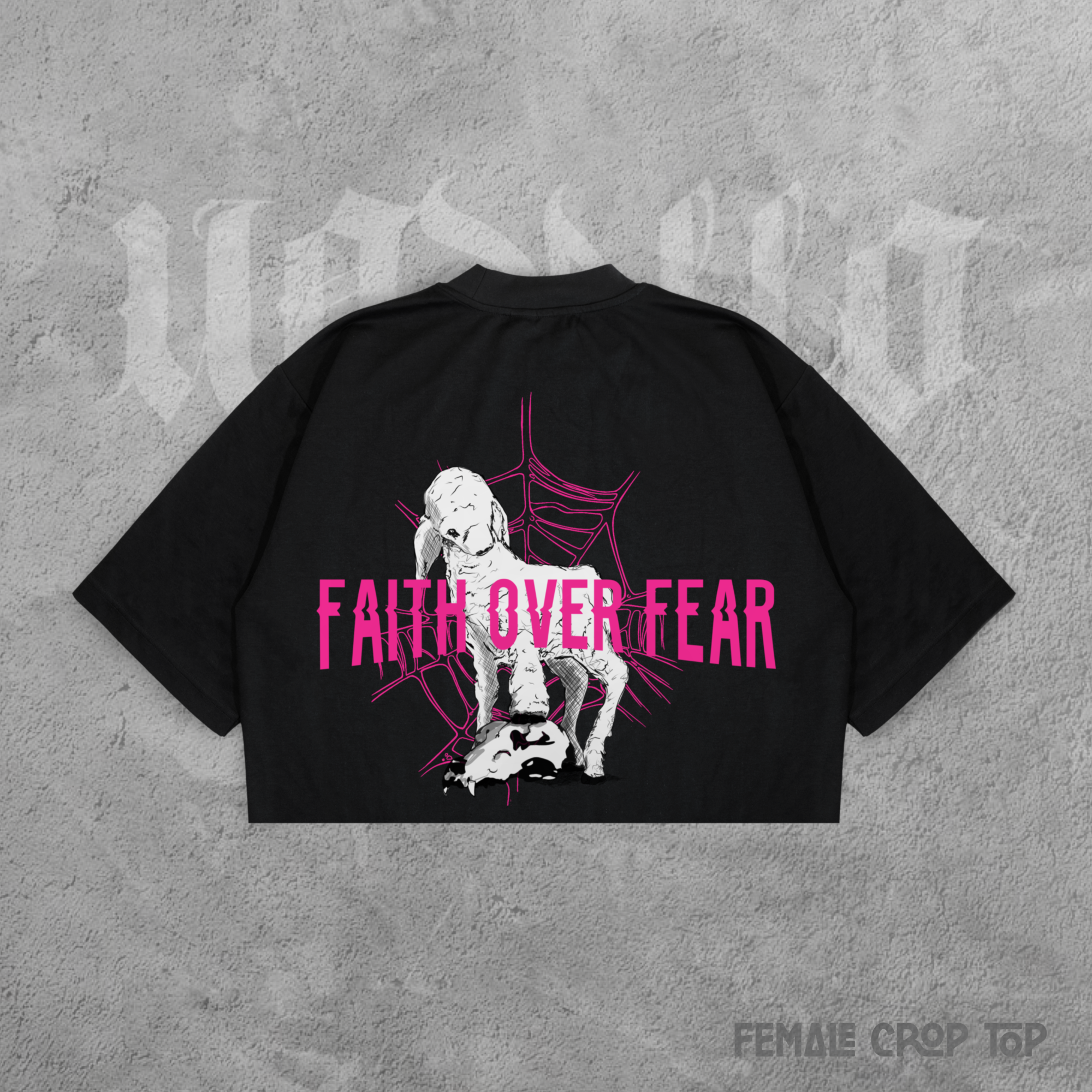 Faith Over Fear Female Crop Top_1