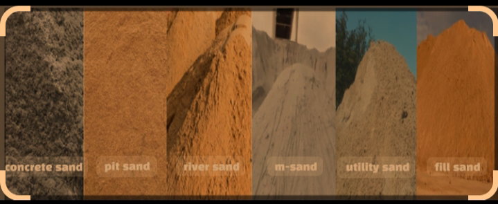 Different kinds of Sand