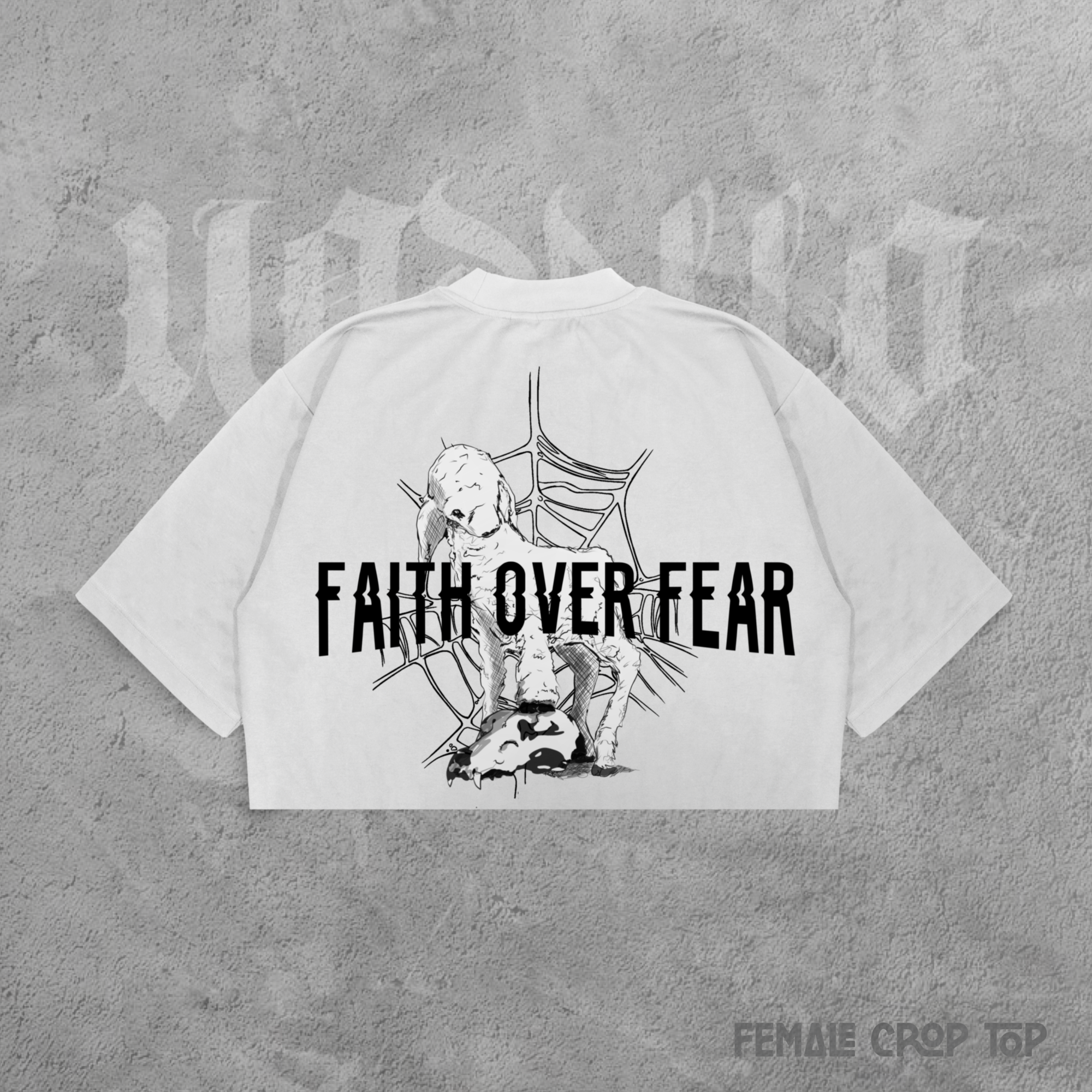Faith Over Fear Female Crop Top_3