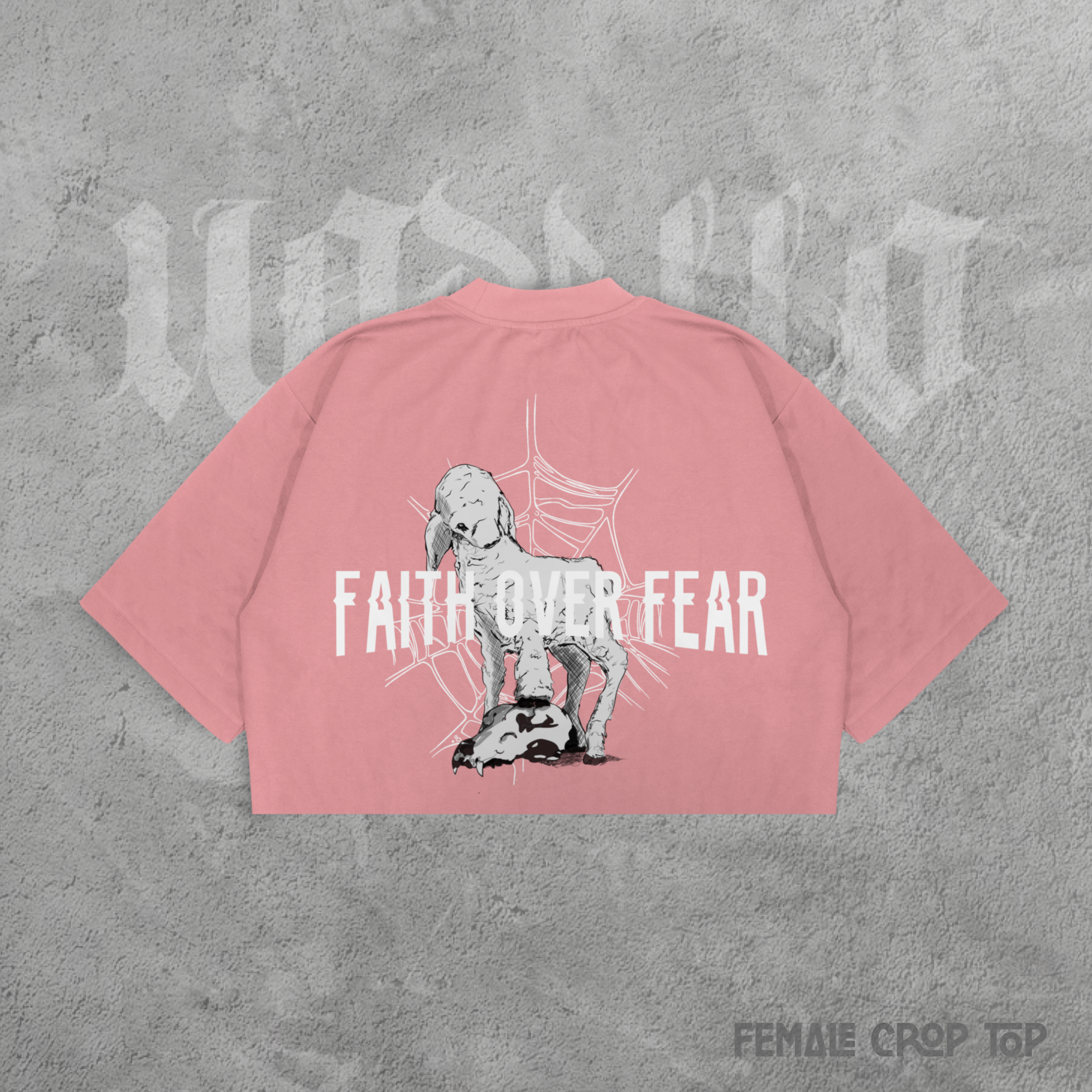 Faith Over Fear Female Crop Top_11