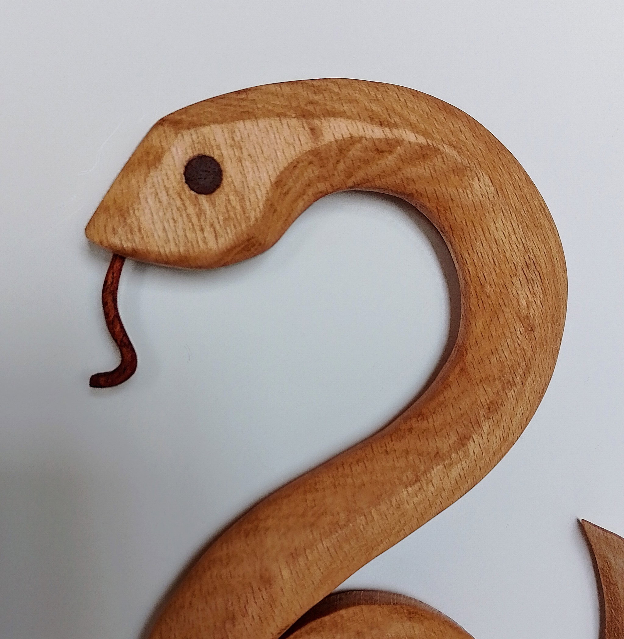 Charming Wooden Snake Decoration - 2025 Symbol_2