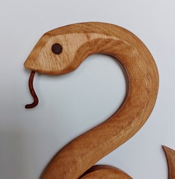 Charming Wooden Snake Decoration - 2025 Symbol