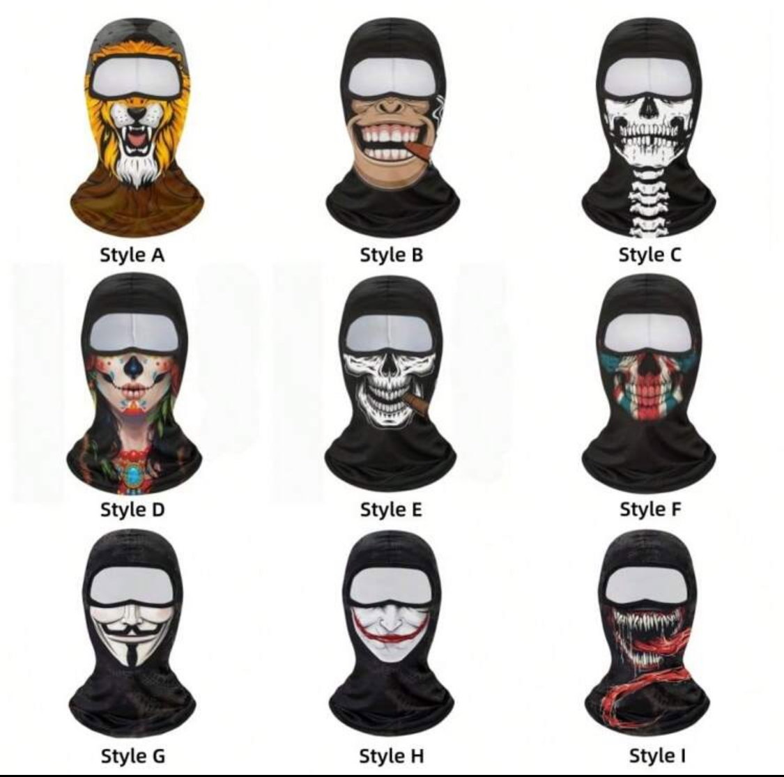 1 pièce Masque de style clown  crâne fantôme_0