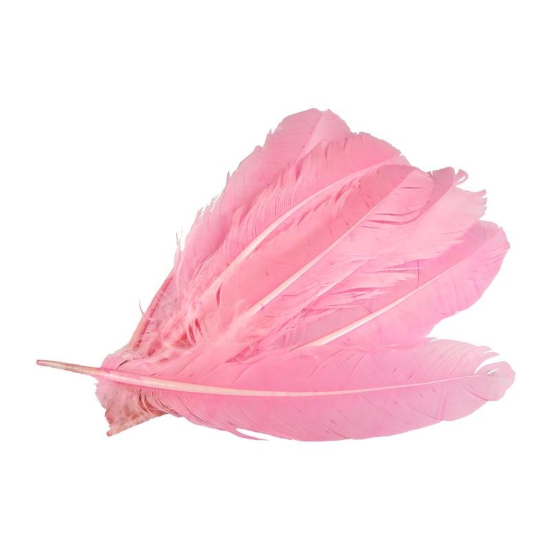 Pluma de Gallo Rosa 10gr (9 Plumas 17cm)