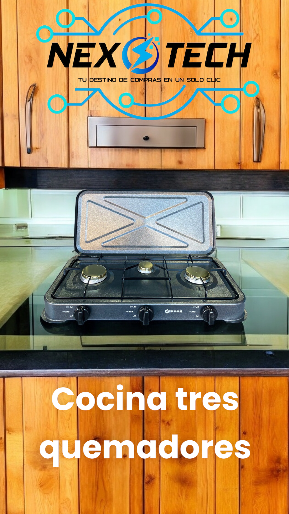 Cocina De 3 Quemadores de mesa _0