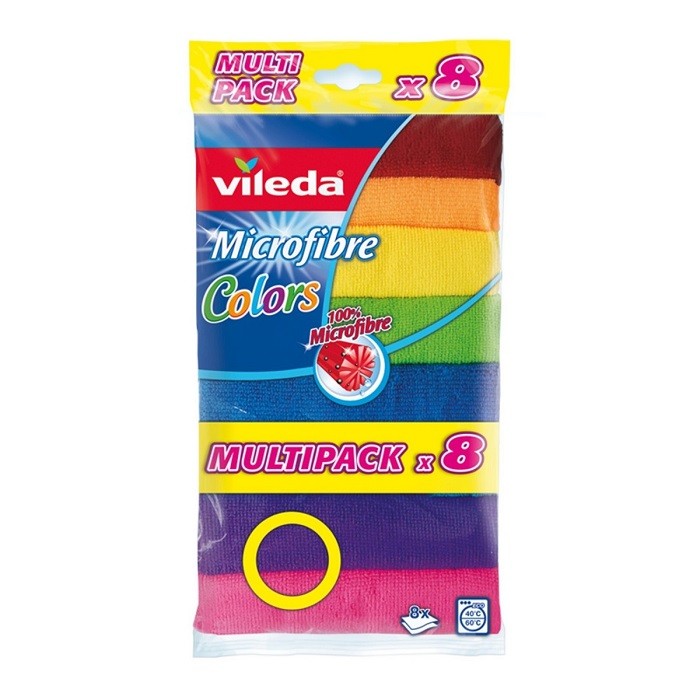 VILEDA WW MICROFIBER ROLL COLORS 8 PC