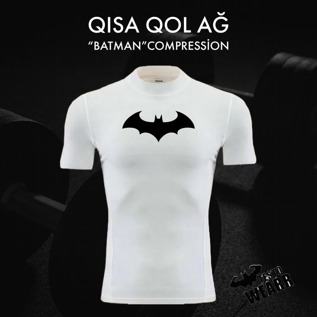 Ağ qısa qol Batman compression_0