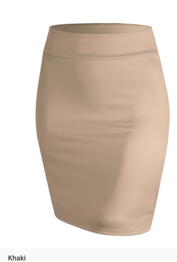Jupe crayon moyen à taille élastique 