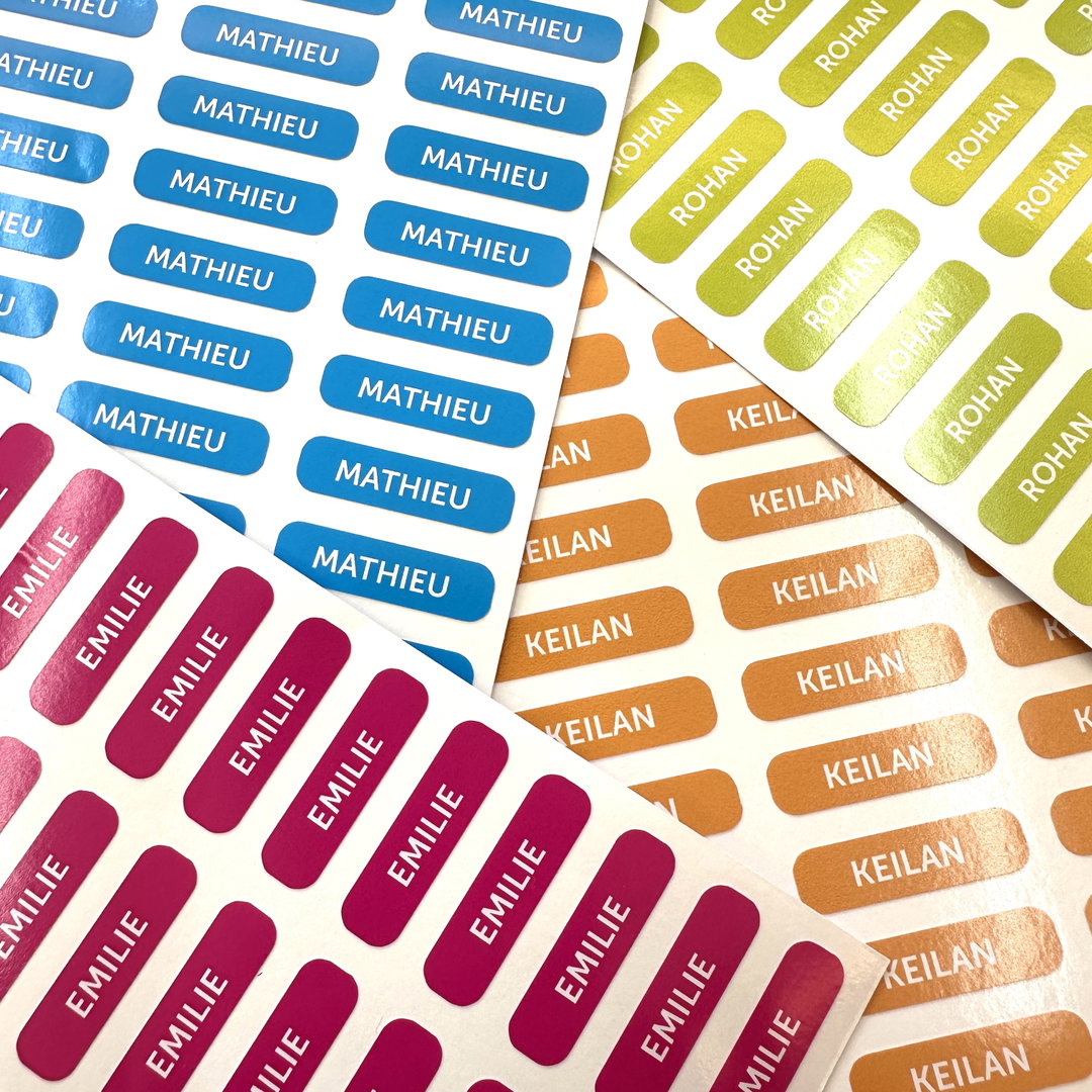 Back To School Name Stickers (1 Pack - 36pcs - 0.8cm x 3cm)