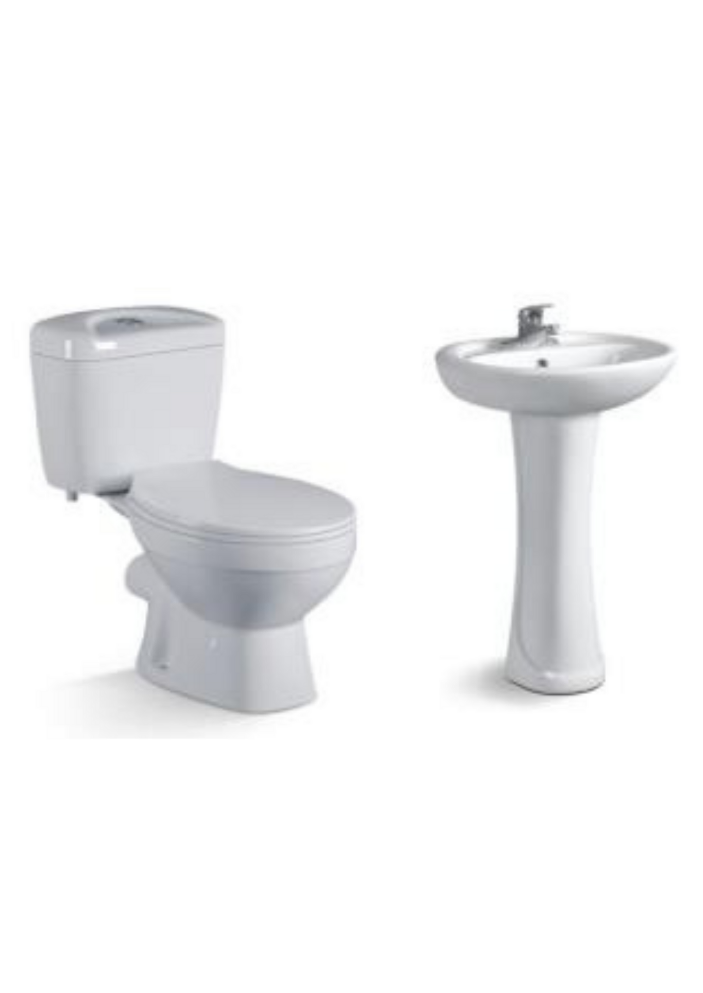 Closed couple Toilet with basin small_0