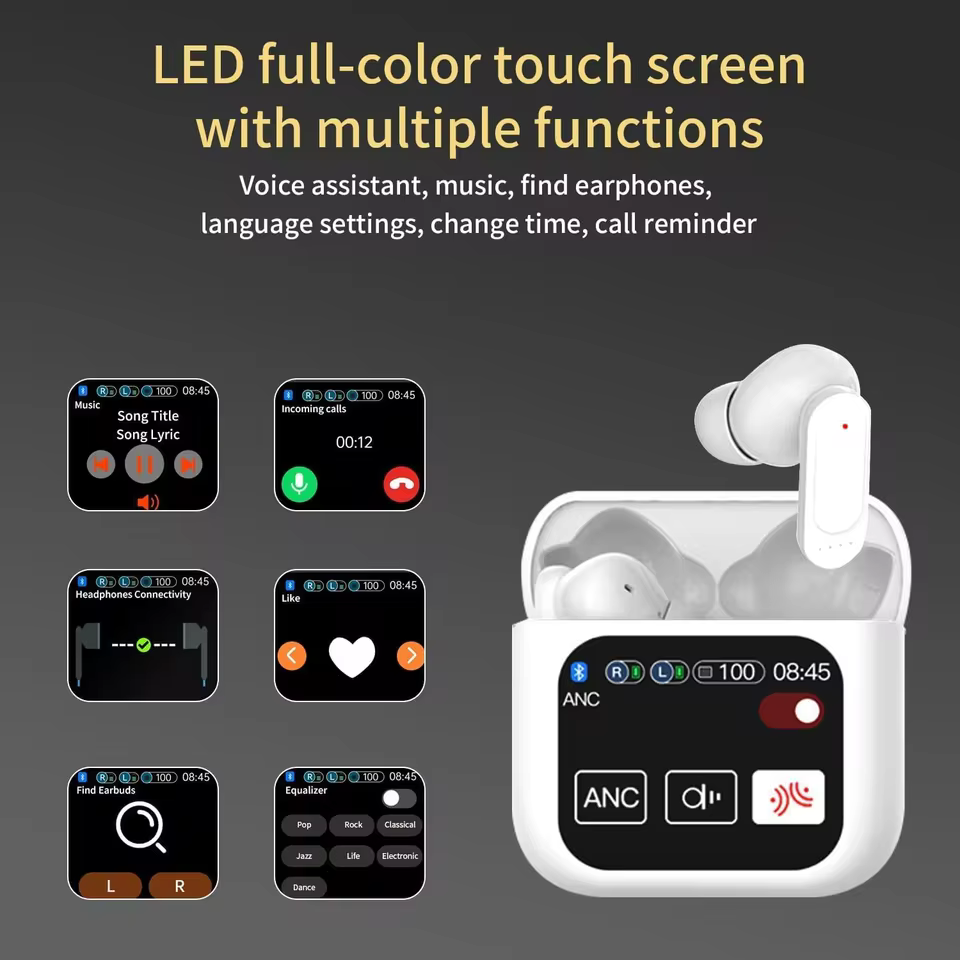 Wireless touch screen earbuds 