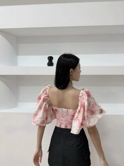FLORYN FLUTTER SLEEVE TOP (PINK)
