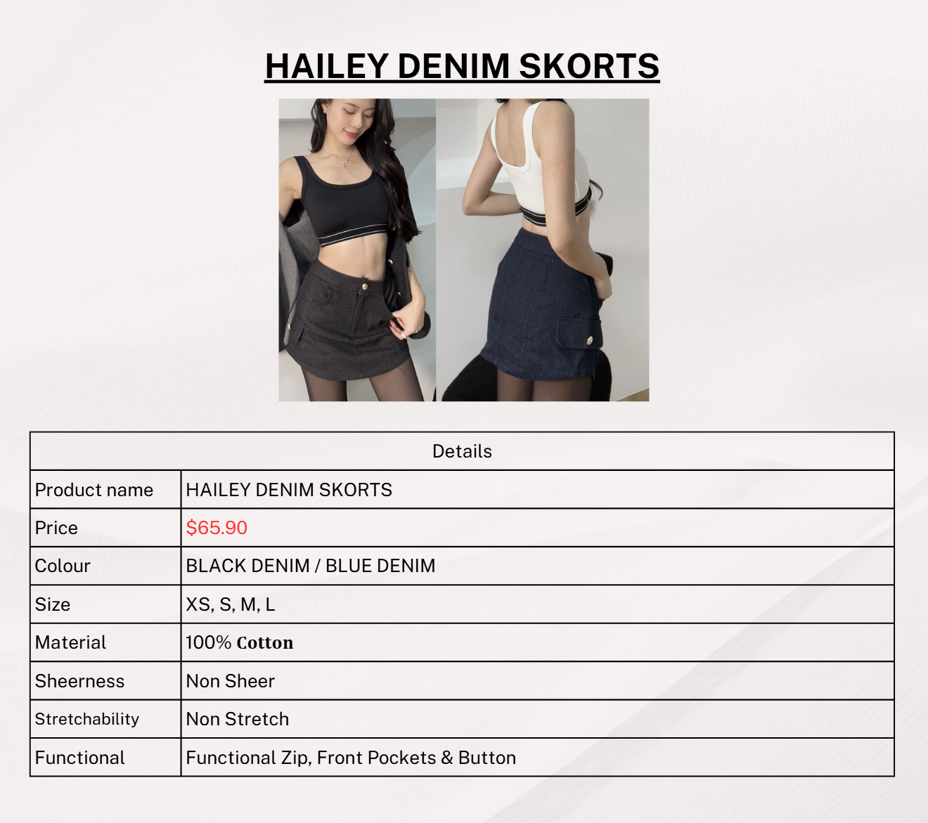 HAILEY DENIM SKORTS (BLACK)_5