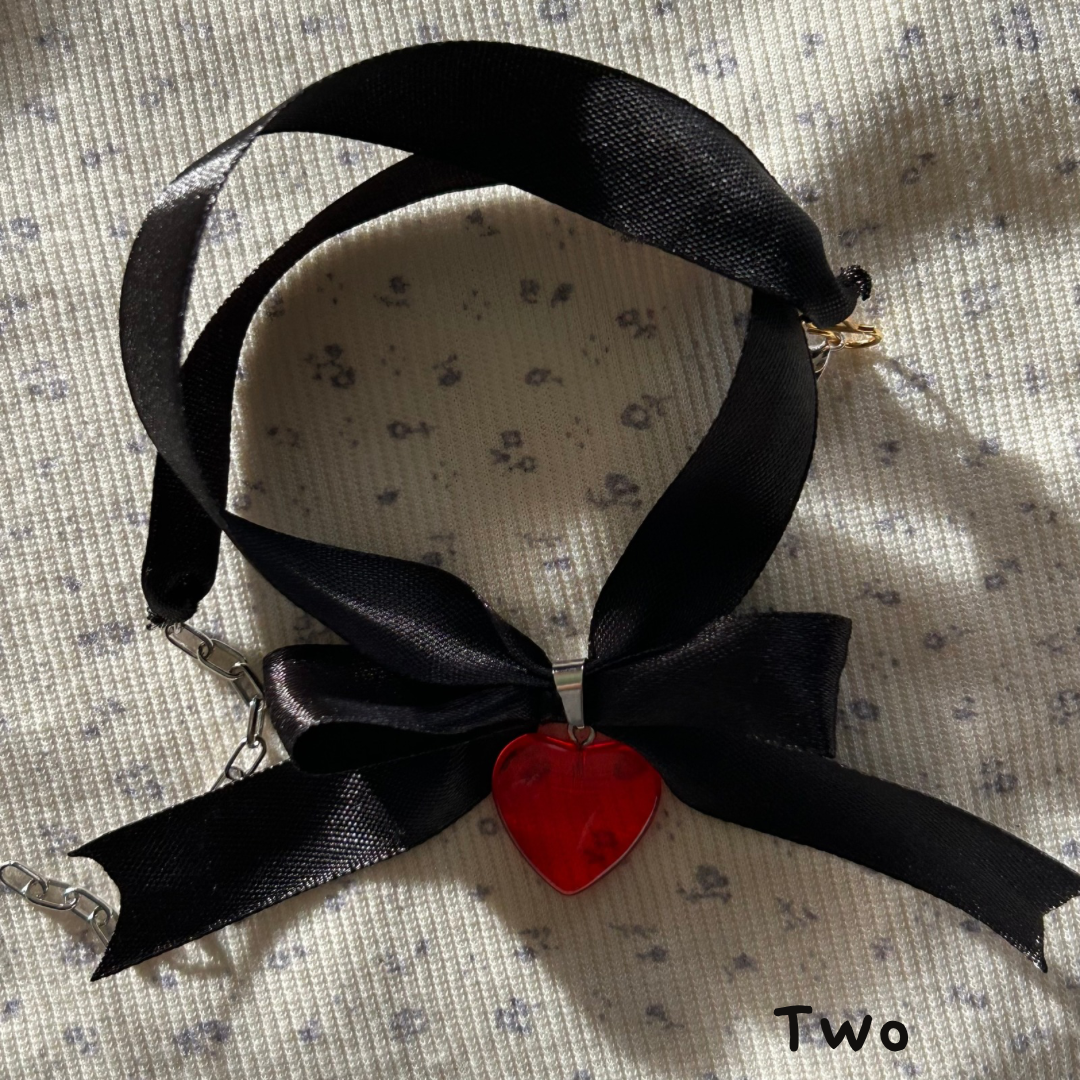 Ribbon choker necklace_3