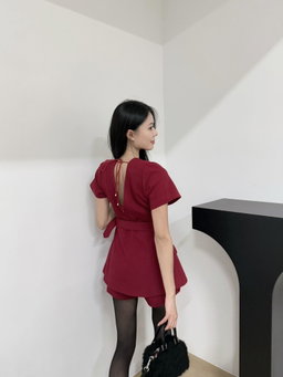 EVA V-CUT ROMPER (RED)