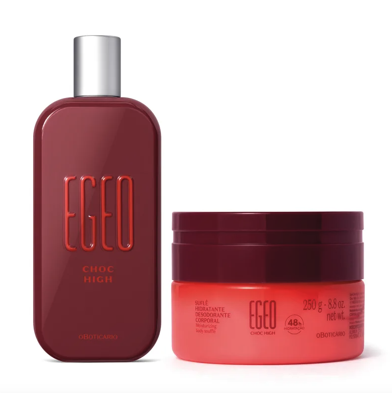 Combo Egeo Choc High: Desodorante Colônia 90ml + Suflê Hidratante Desodorante Corporal 250g_0