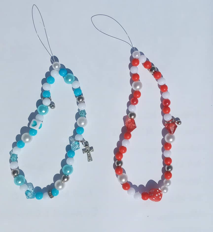 Red and Blue Phone Charms (each)_0