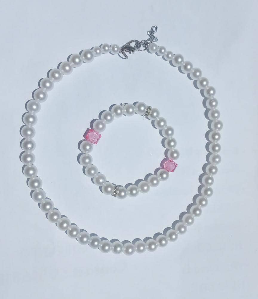 Pearl Necklace + Bracelet