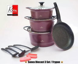 3 set Sonex Die cast /frypan 