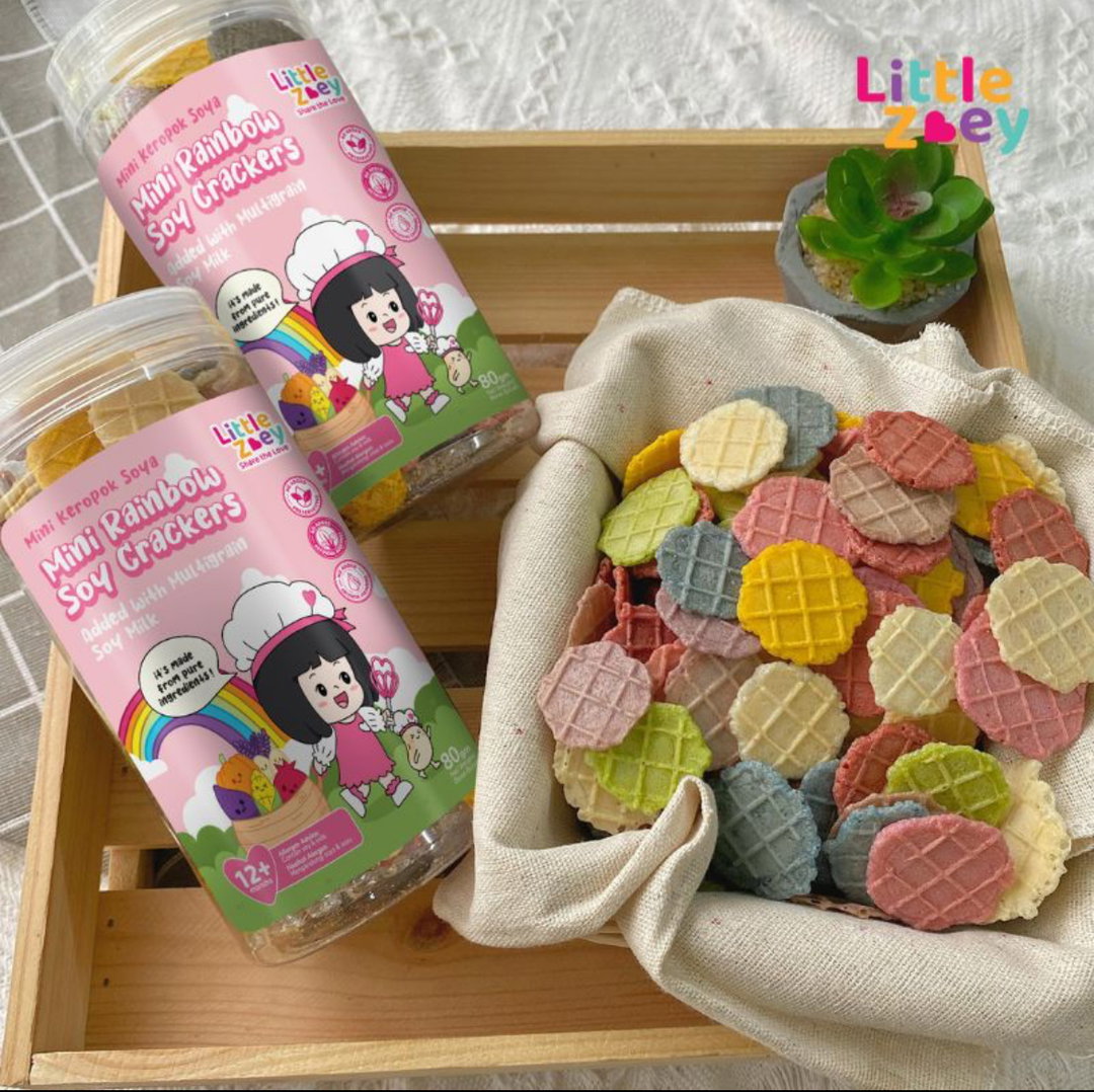 Zoey Mini Rainbow Soy Crackers (±80g)