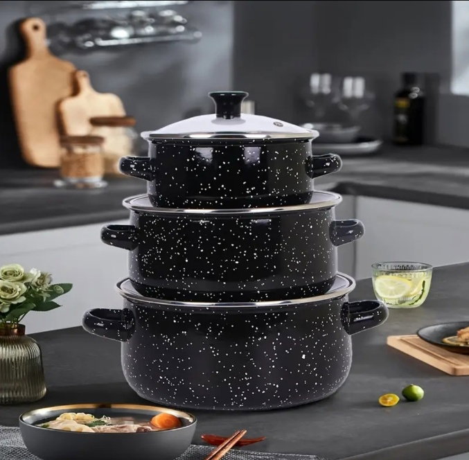 6pcs Enamel Cooking Set