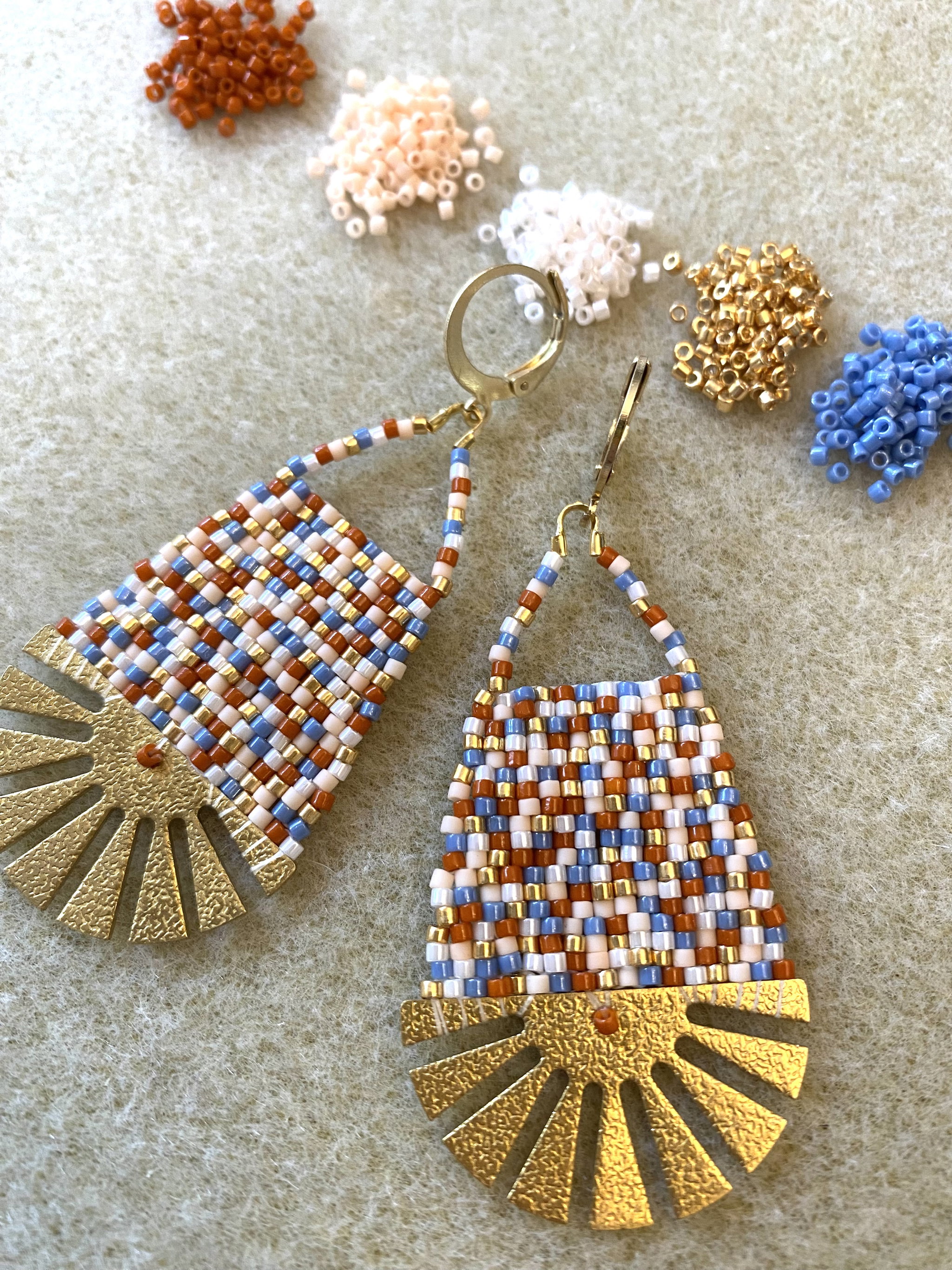 Gold Inca Sunrise Earrings _0