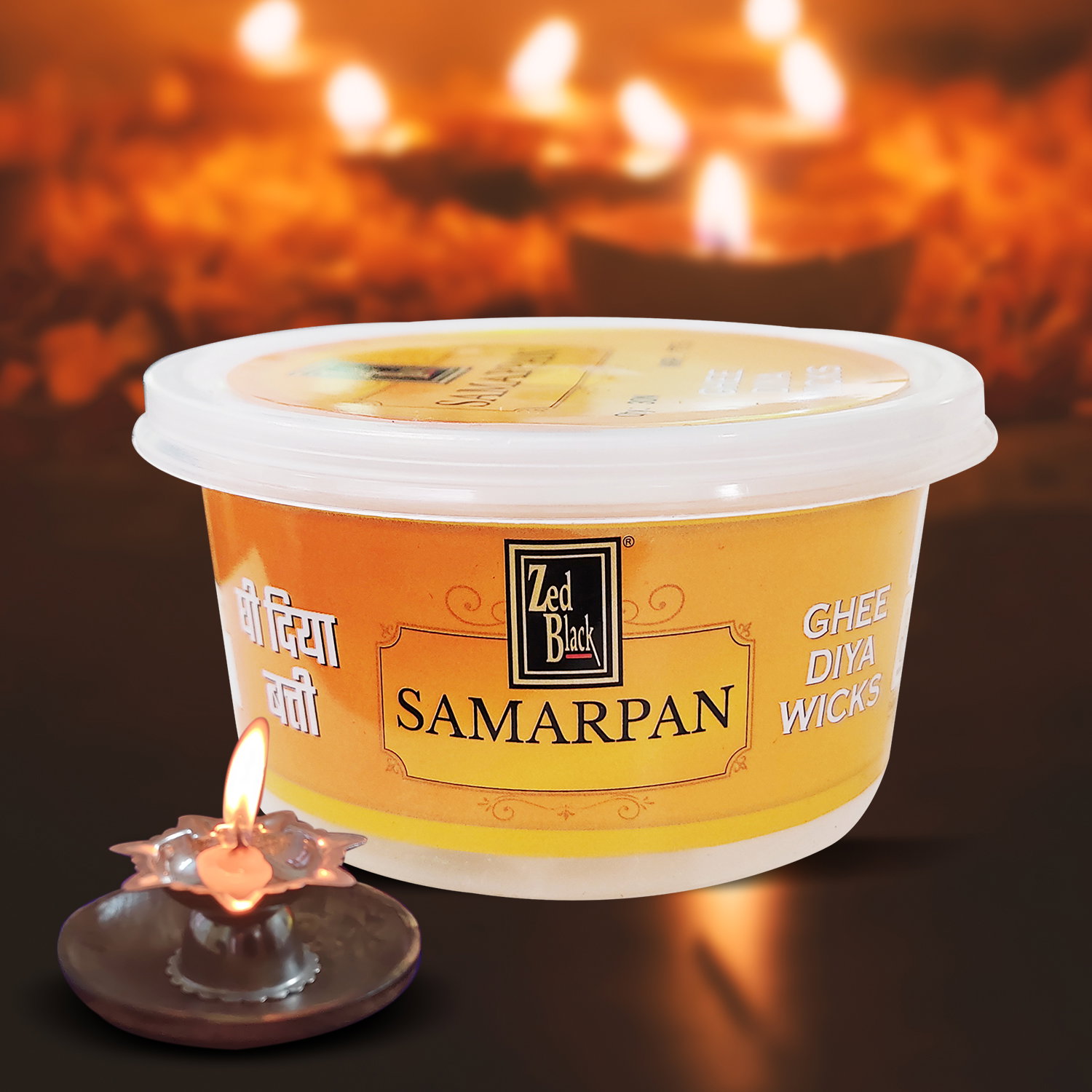 Zed Black Samarpan - Ghee Diya Wicks / Diya Batti (Dozen)_0