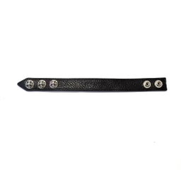 C H Leather Strap Bracelet