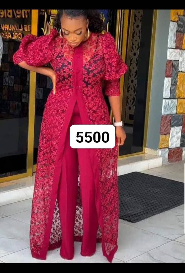Classic 2 Piece-Gown-Trouser Combo