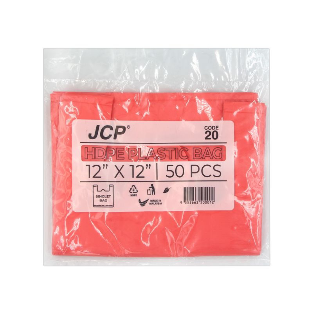 JCP HDPE PLASTIC BAG 12*12INCH 50PCS