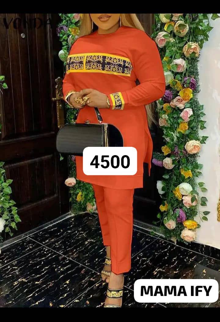 Responsible Orange 2 Piece African Wear_0