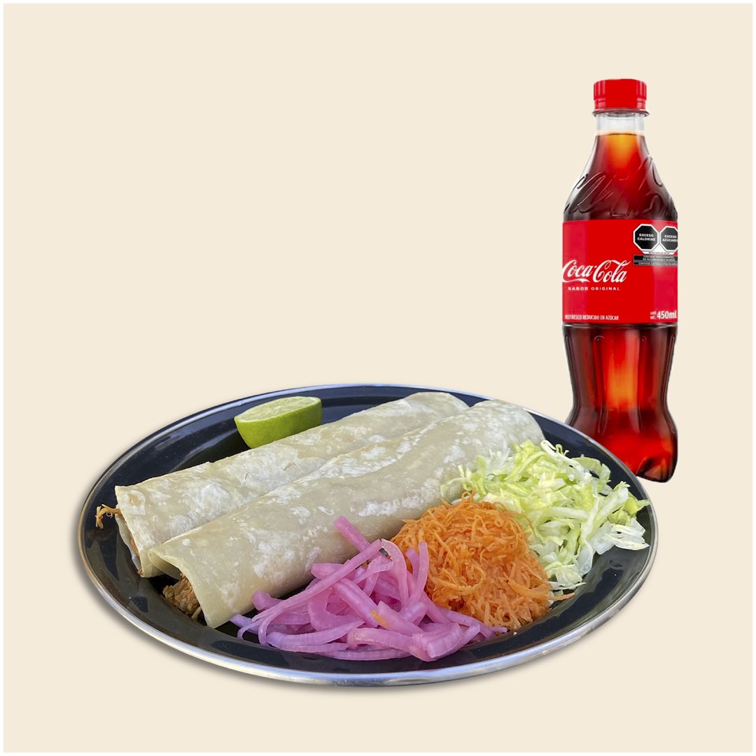 Combo 4 (2 burritos & Refresco)