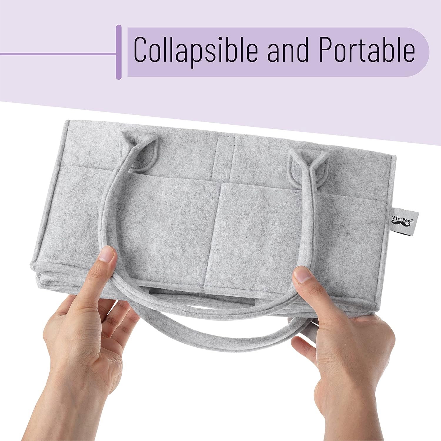 Baby Diaper Caddy Organiser, Car Caddy, Portable Organiser for Changing Table Nursery_2