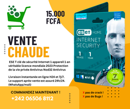 ESET Internet Security, V24 1 ans d'abonnement/1 appareil