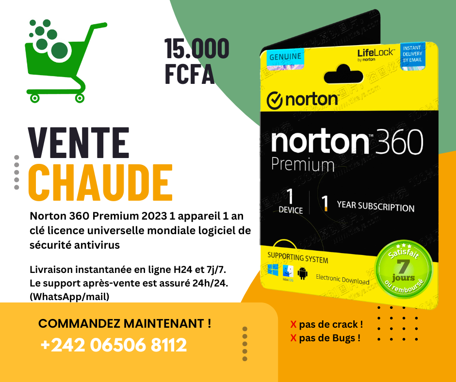 Norton 360 Premium, 1 ans d'abonnement/1 appareil