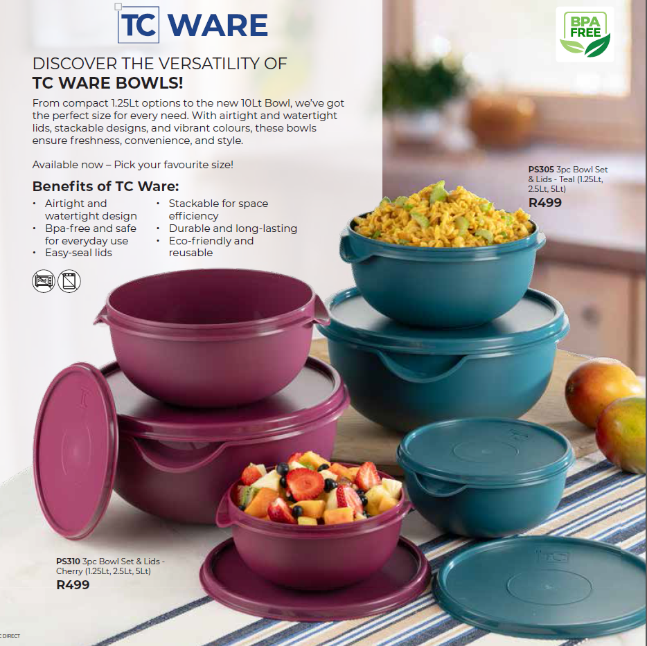 (2)Bowl W/Lid 5.5Lt - Cherry_0