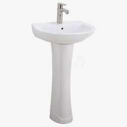 Closed couple toilet with basin 008