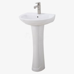 Closed couple toilet with basin 008