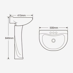 Closed couple toilet with basin 008