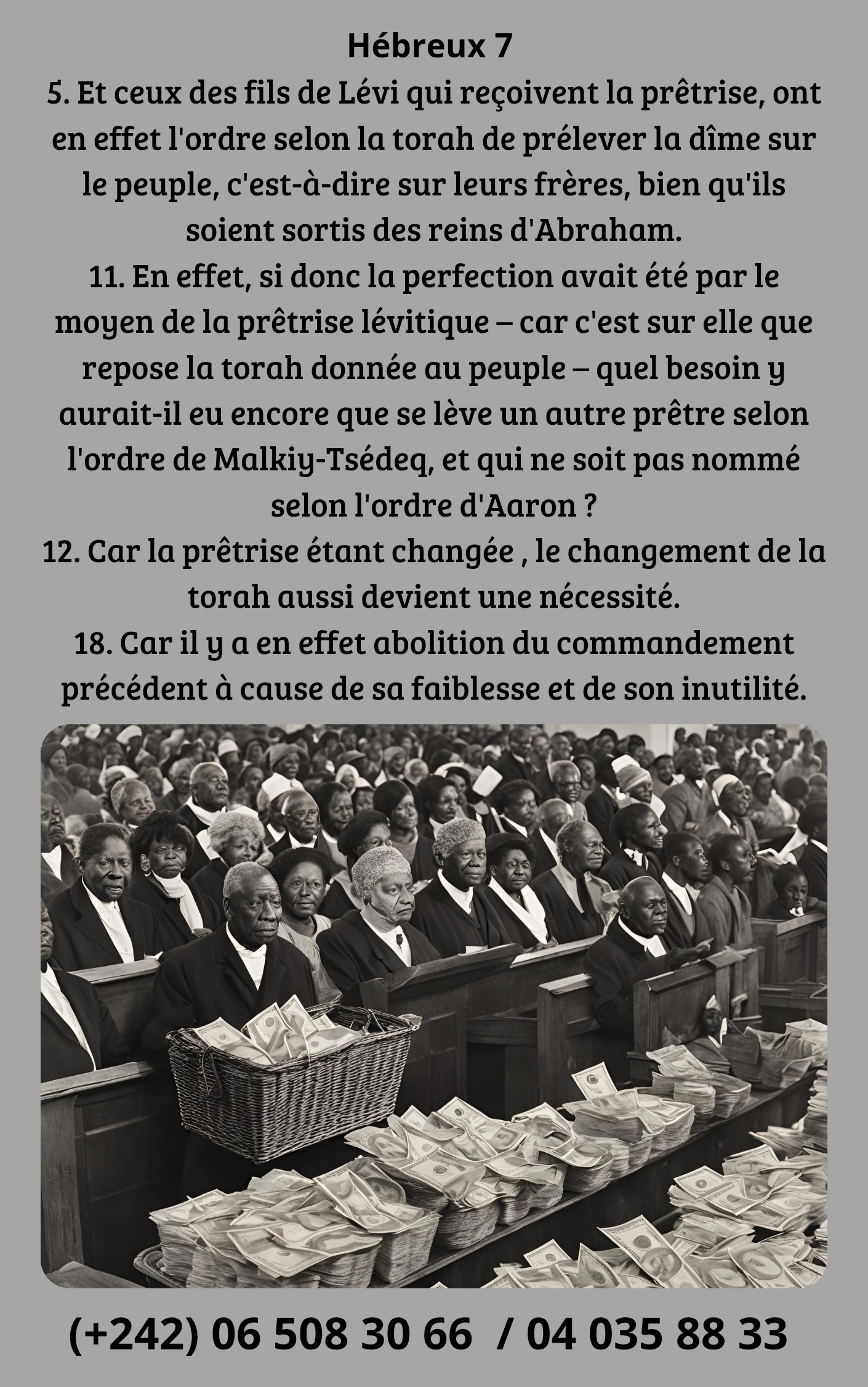 NE VOUS FAITES PLUS ESCROQUER. LA DÎME A ÉTÉ ABOLIE AU TEMPS DE LA GRÂCE._1