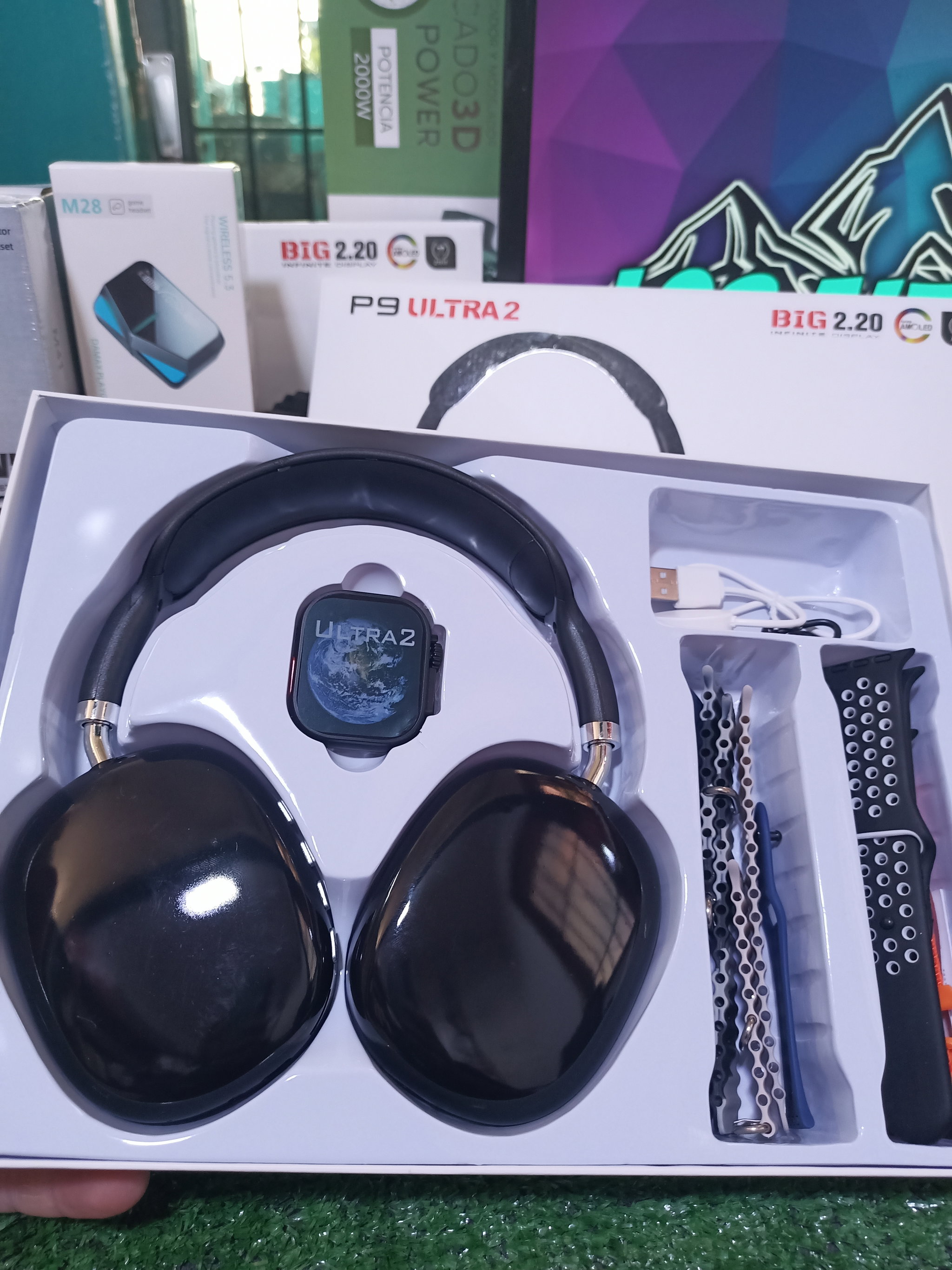 Reloj inteligente Ultra 2 más audífonos P9 _1