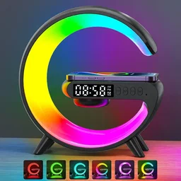 Multifunction Wireless Charger Pad Stand Speaker TF RGB Night Light 15W Fast Charging Station for iPhone Samsung Xiaomi Huawei